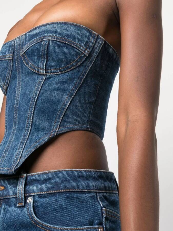 David Koma Cropped top Blauw