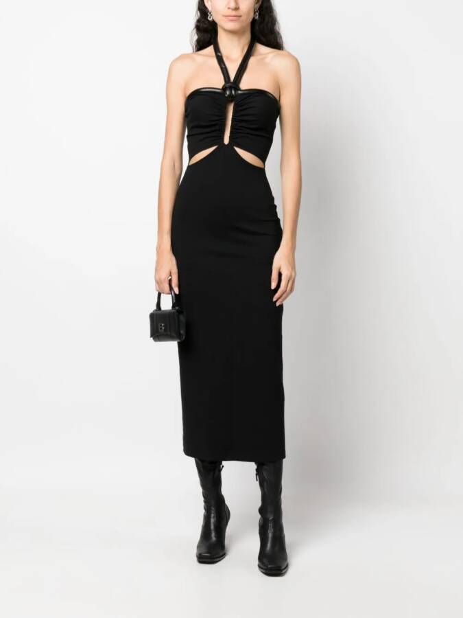 David Koma Mini-jurk met geknoopt detail Zwart