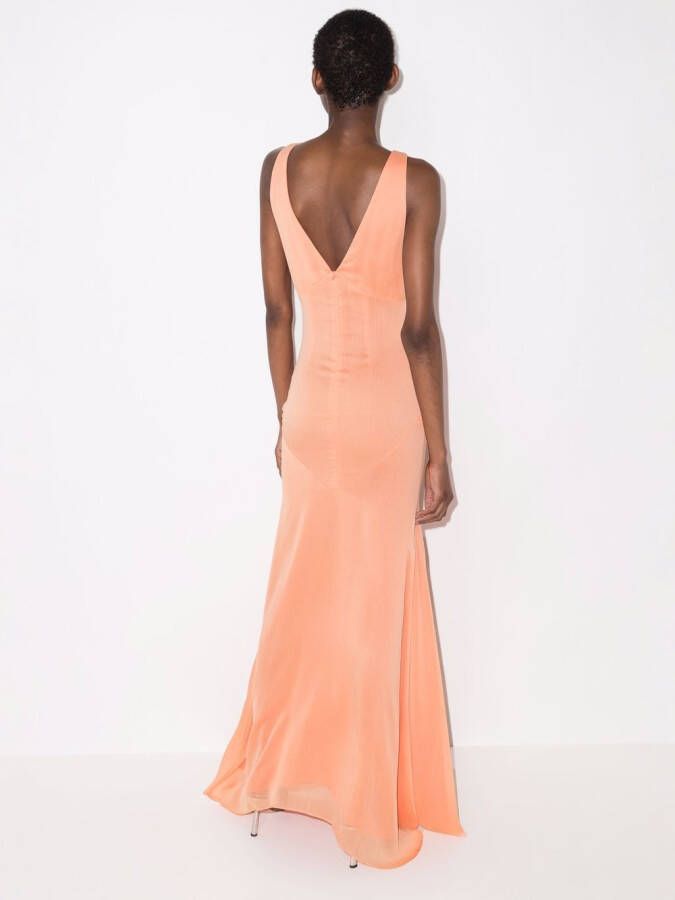 De La Vali Chiffon avondjurk Oranje