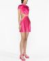 De La Vali Satijnen jurk Roze - Thumbnail 3