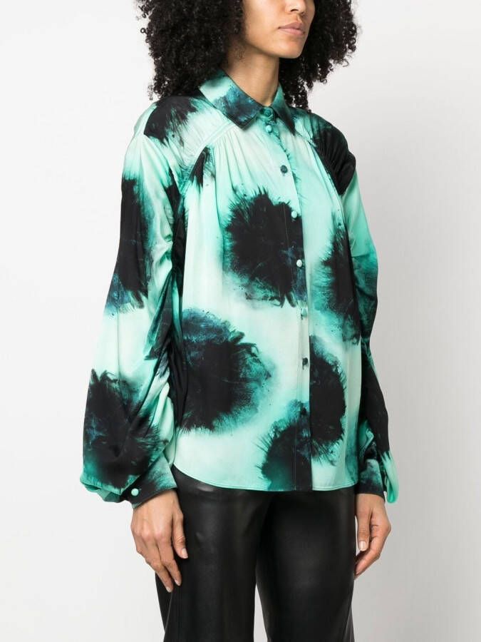 Del Core Blouse met abstracte print Groen