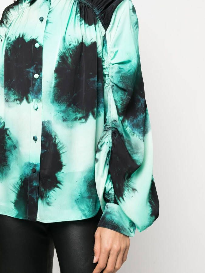 Del Core Blouse met abstracte print Groen