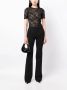 Del Core Blouse met bloemenkant Zwart - Thumbnail 2
