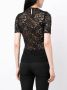 Del Core Blouse met bloemenkant Zwart - Thumbnail 4