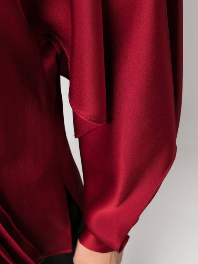 Del Core Blouse met satijnen afwerking Rood