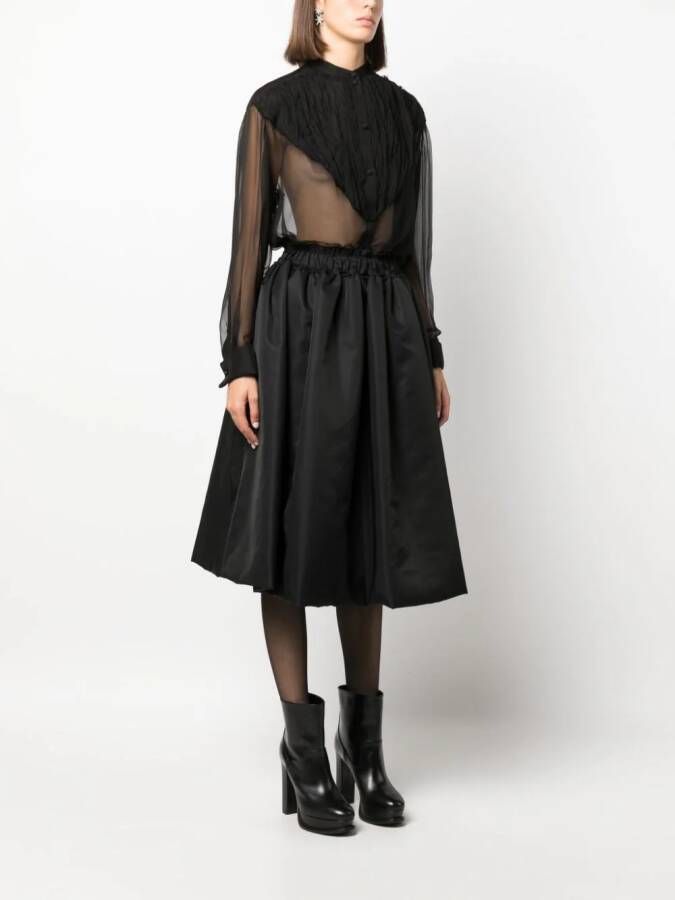 Del Core Zijden blouse Zwart