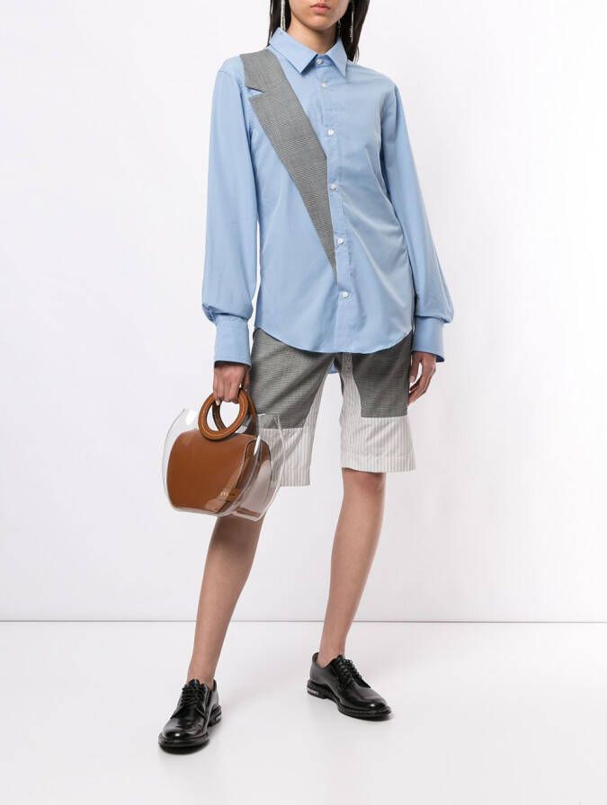 Delada Shorts met colourblocking Wit