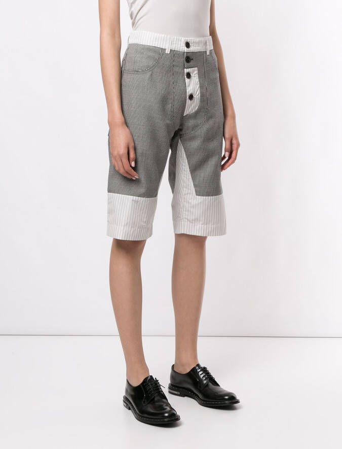 Delada Shorts met colourblocking Wit