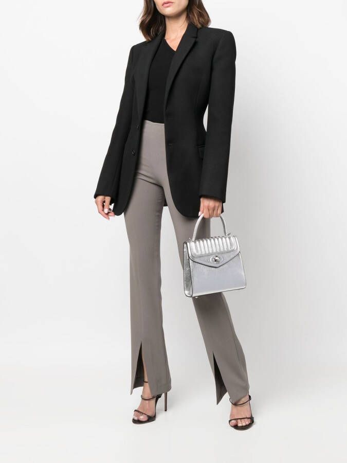 DELAGE Freda leren shopper Grijs