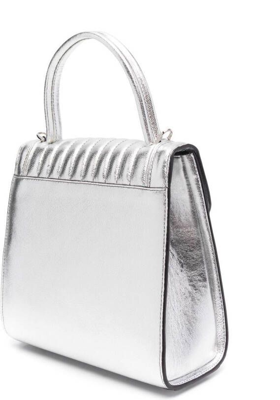 DELAGE Freda leren shopper Grijs