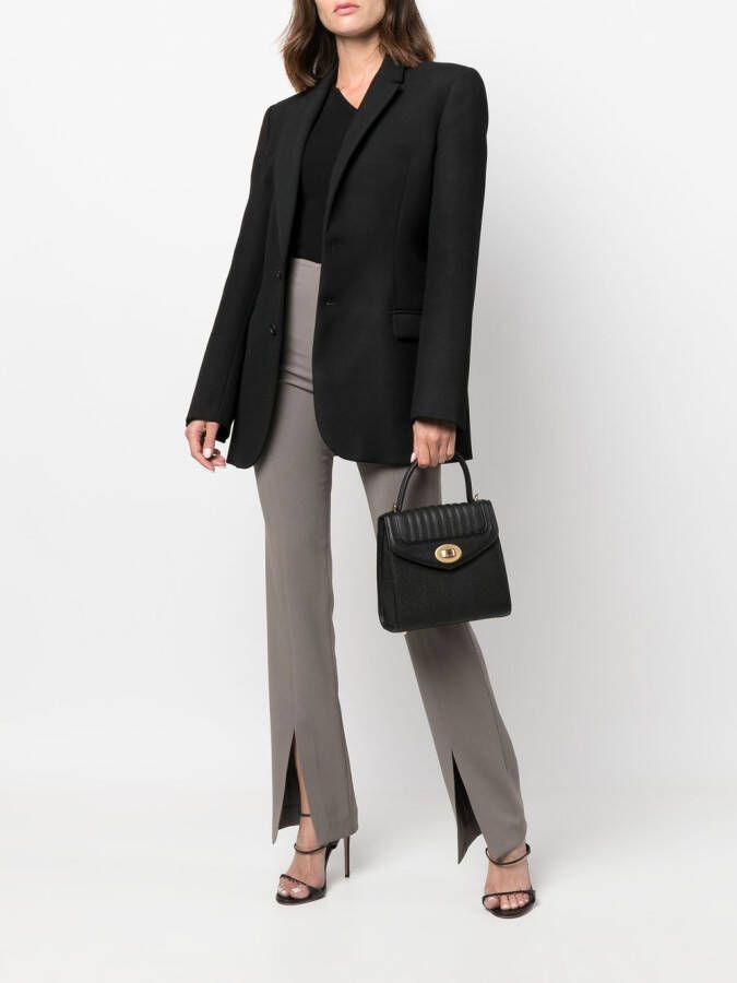 DELAGE Freda leren shopper Zwart