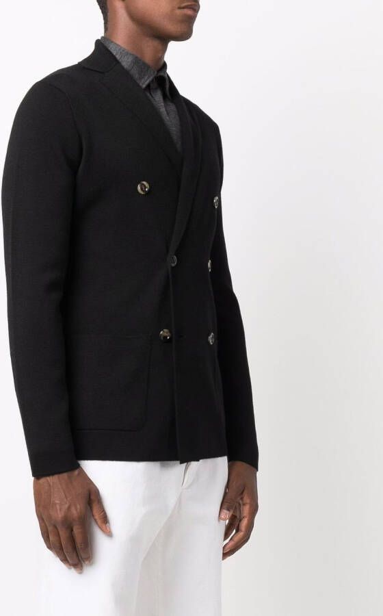 Dell'oglio Blazer met dubbele rij knopen Zwart