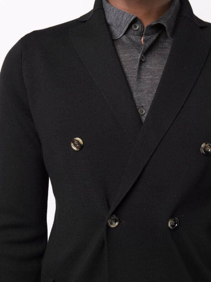 Dell'oglio Blazer met dubbele rij knopen Zwart
