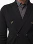 Dell'oglio Blazer met dubbele rij knopen Zwart - Thumbnail 5