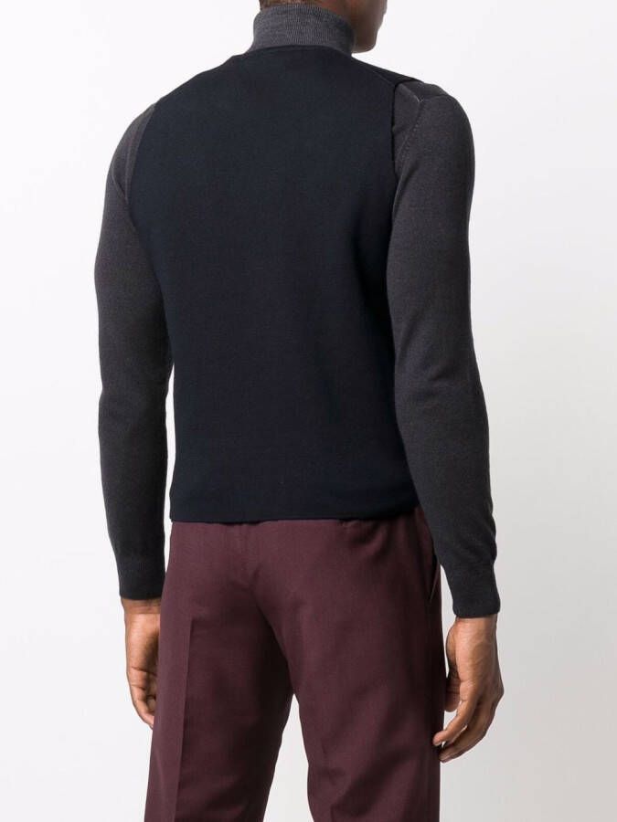 Dell'oglio Fijngebreide spencer Blauw
