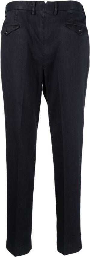 Dell'oglio Plooibroek met toelopende pijpen Blauw