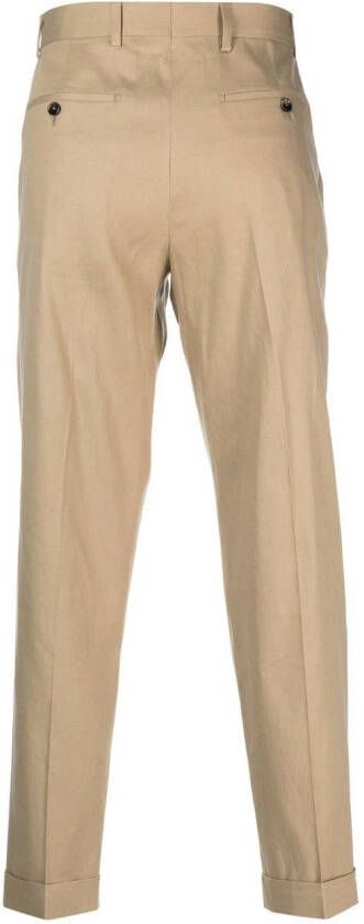 Dell'oglio Chino met toelopende pijpen Beige