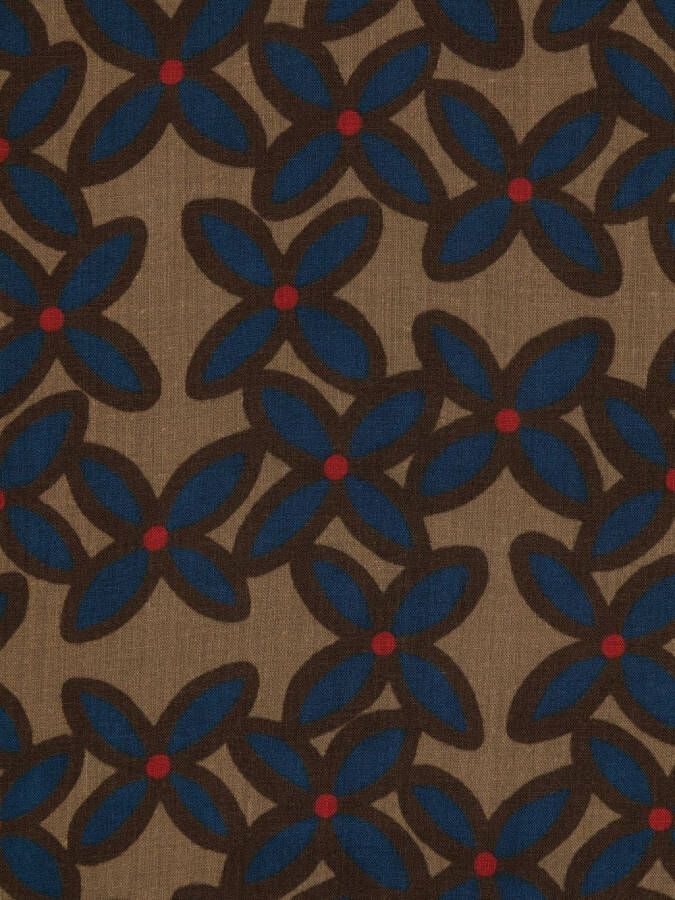 Dell'oglio Sjaal met bloemenprint Blauw