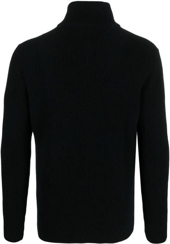 Dell'oglio Vest met ritssluiting Zwart