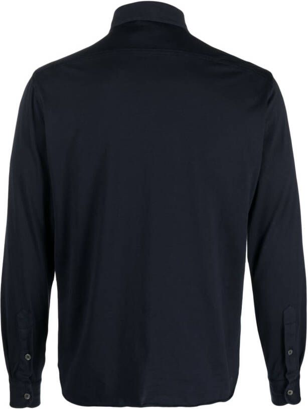 Dell'oglio Katoenen overhemd Blauw