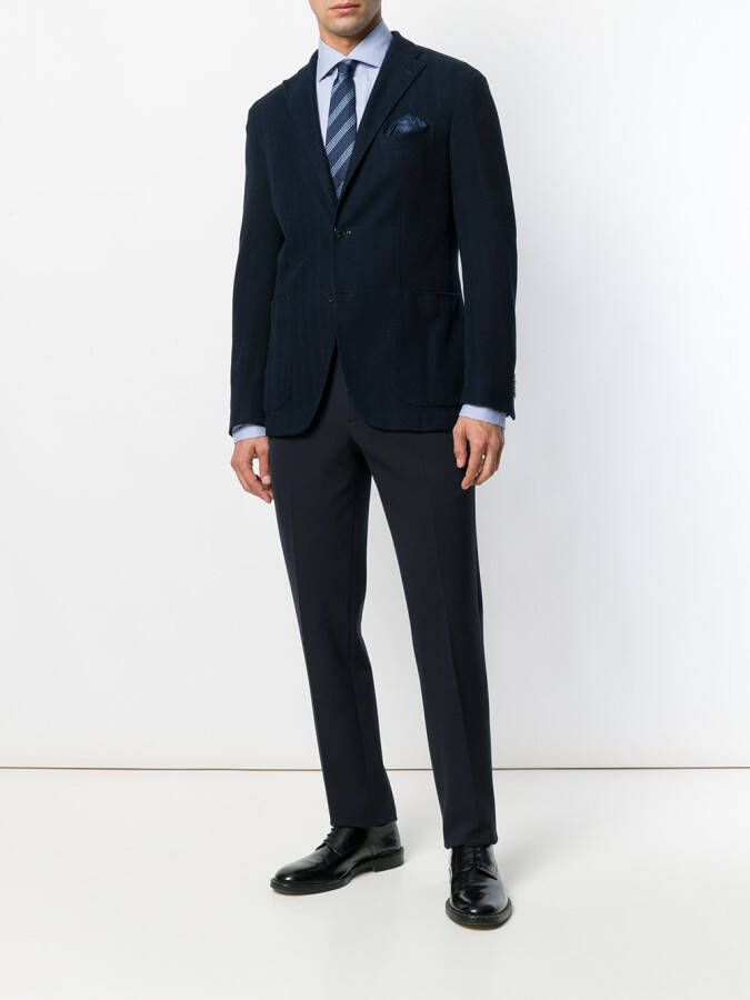Dell'oglio klassiek shirt met lange mouwen Blauw