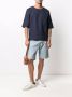 Dell'oglio Linnen T-shirt Blauw - Thumbnail 2