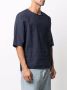 Dell'oglio Linnen T-shirt Blauw - Thumbnail 3