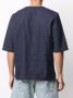 Dell'oglio Linnen T-shirt Blauw - Thumbnail 4