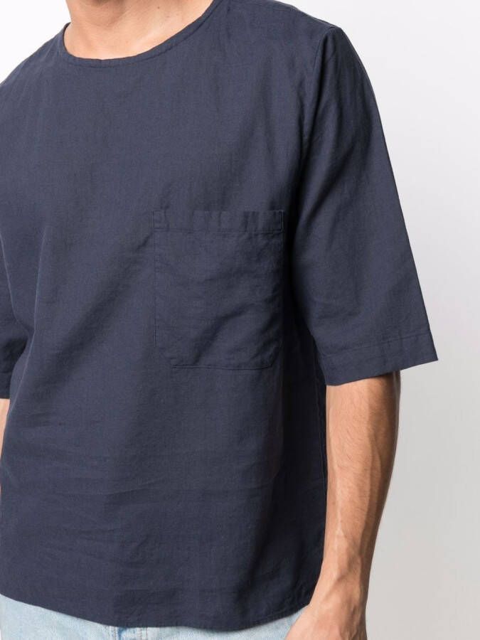 Dell'oglio Linnen T-shirt Blauw