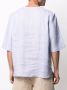 Dell'oglio Linnen T-shirt Blauw - Thumbnail 4