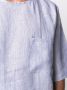 Dell'oglio Linnen T-shirt Blauw - Thumbnail 5