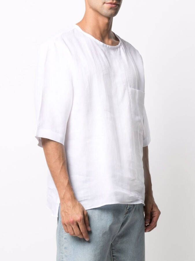 Dell'oglio Linnen T-shirt Wit