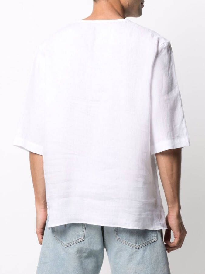 Dell'oglio Linnen T-shirt Wit