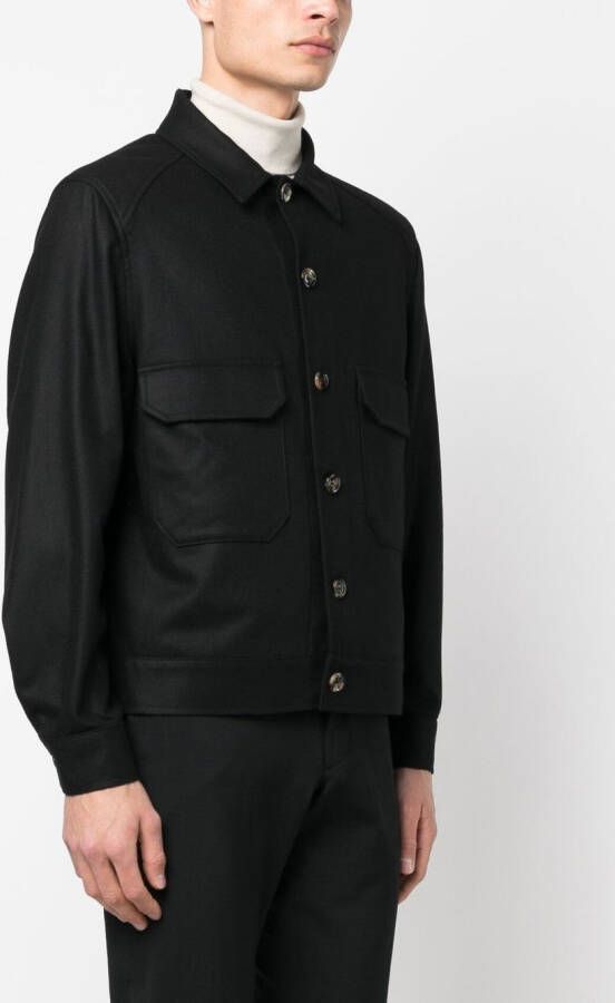 Dell'oglio Button-up overhemd Zwart