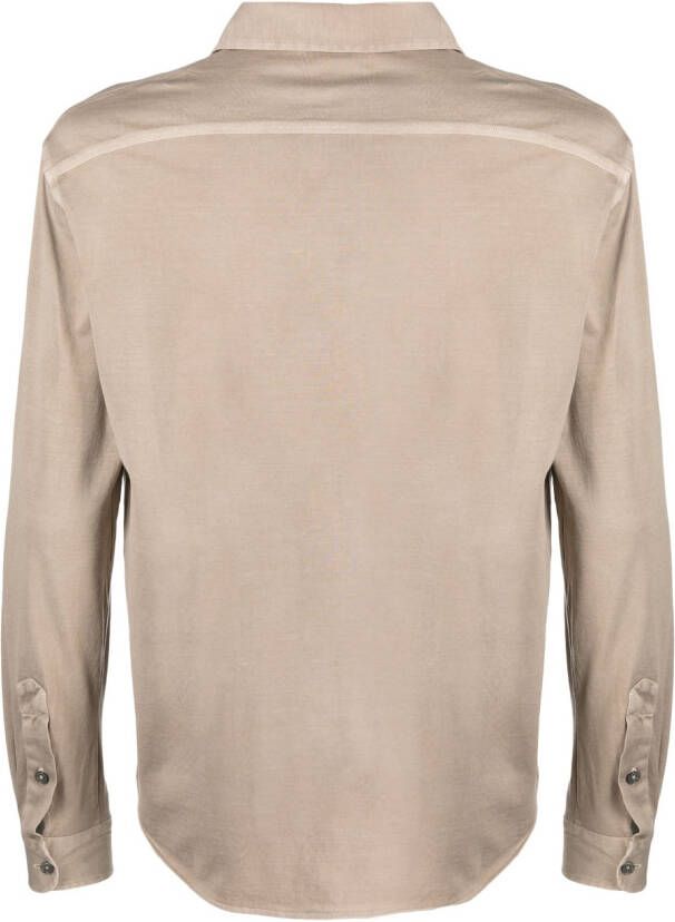 Dell'oglio Katoenen overhemd Beige