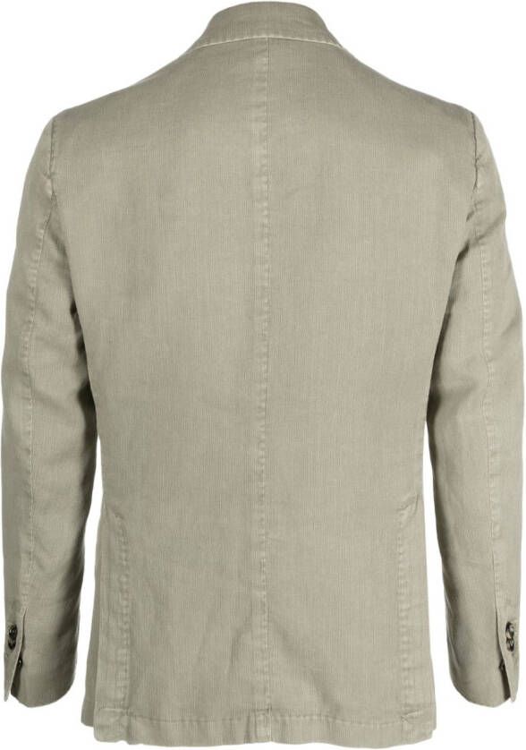 Dell'oglio Blazer met enkele rij knopen Groen