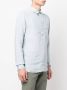 Dell'oglio Overhemd met knoopplakkaat Blauw - Thumbnail 3