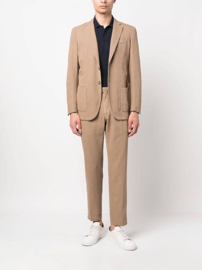 Dell'oglio Pak met enkele rij knopen Beige
