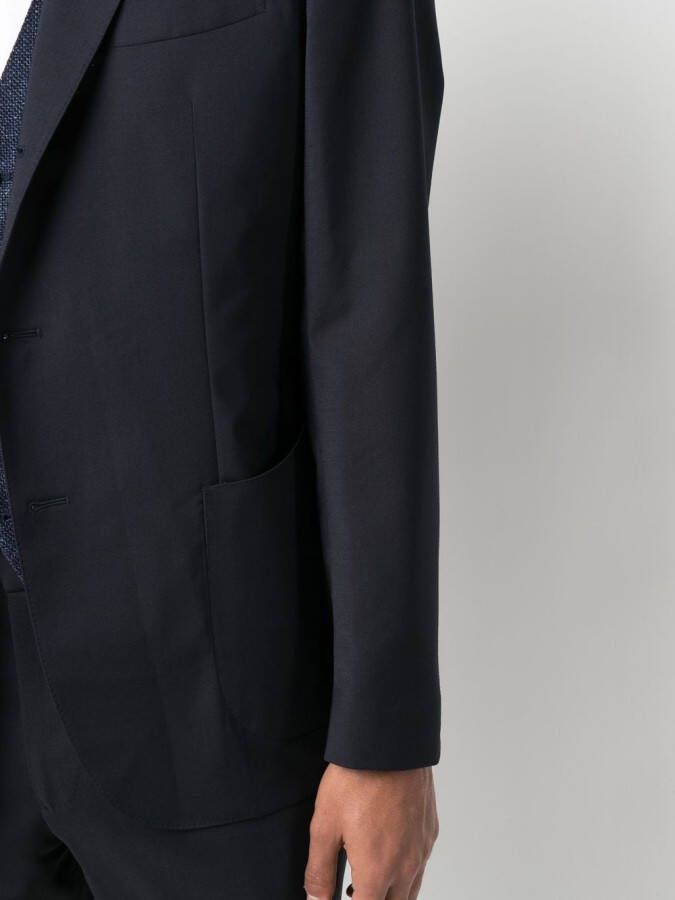 Dell'oglio Pak met enkele rij knopen Blauw