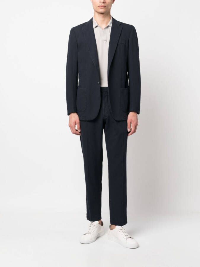 Dell'oglio Poloshirt met open vlak Grijs