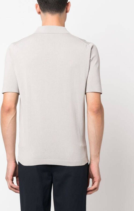 Dell'oglio Poloshirt met open vlak Grijs
