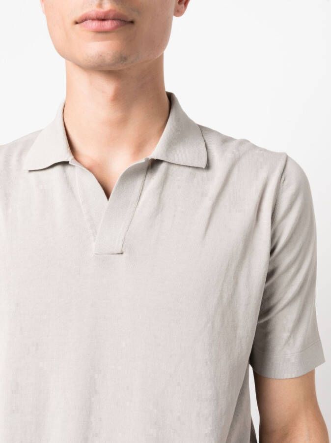 Dell'oglio Poloshirt met open vlak Grijs