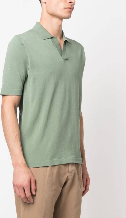 Dell'oglio Poloshirt met open vlak Groen