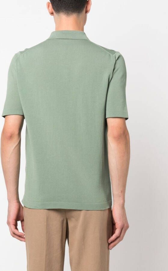 Dell'oglio Poloshirt met open vlak Groen