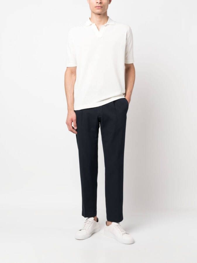 Dell'oglio Poloshirt met open vlak Wit