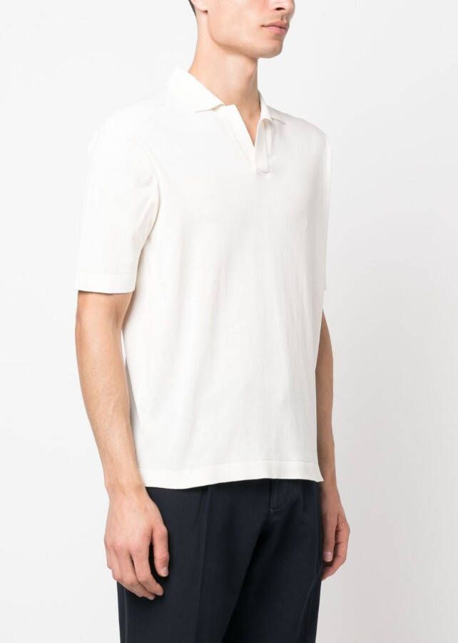 Dell'oglio Poloshirt met open vlak Wit
