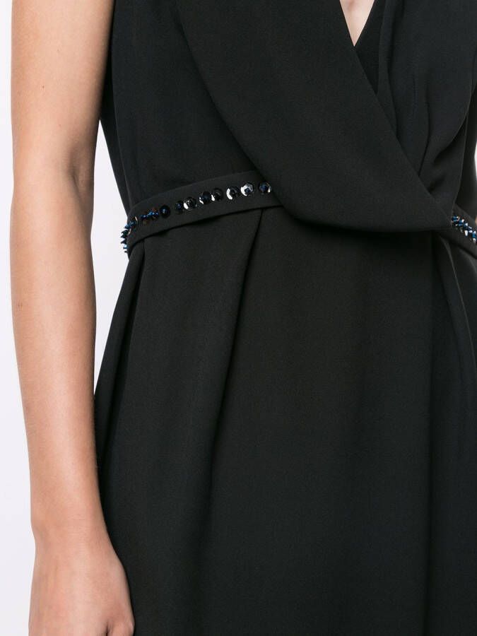Delpozo Maxi-jurk met V-hals Zwart