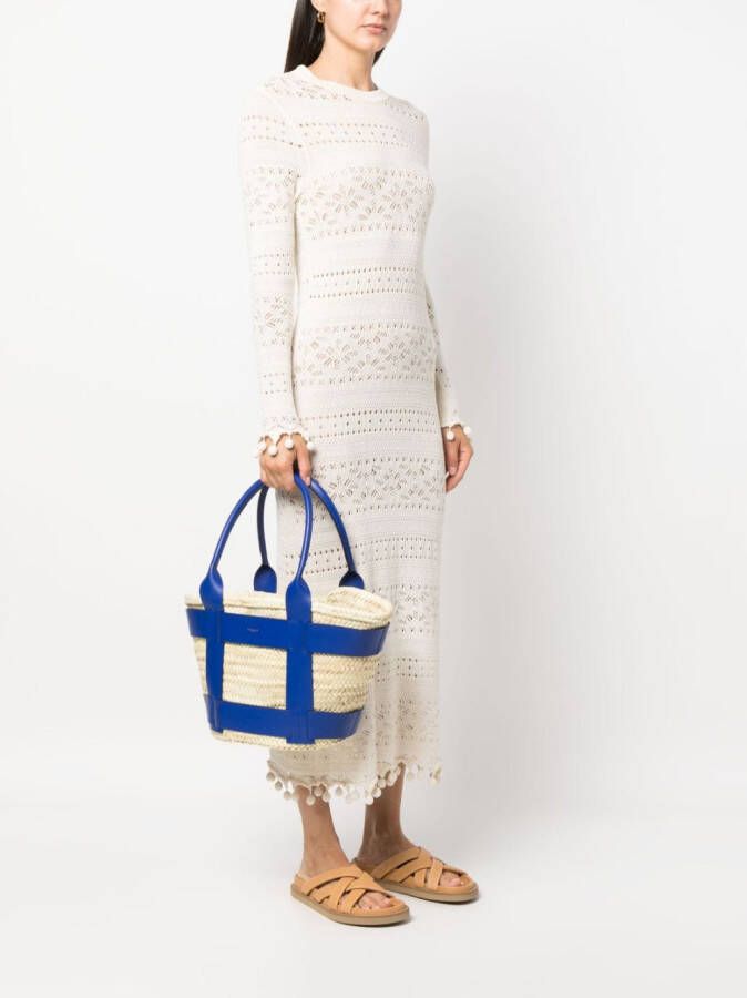 DeMellier The Maxi Santorini raffia shopper Beige