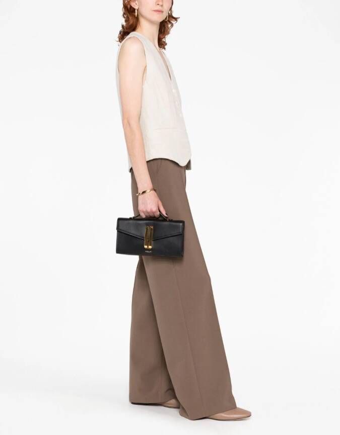 DeMellier Vancouver leren clutch Zwart