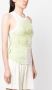DES PHEMMES Tanktop verfraaid met kristallen Groen - Thumbnail 3